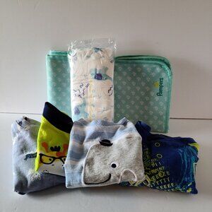 BUNDLE OF BOYS CLOTHES ASSORTED STYLES FOR AGES 3-6-9-12 MONTHS (GIFT INCLUDED)